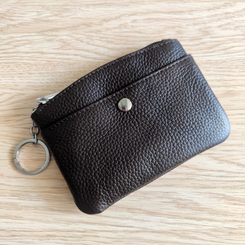 零钱包头层牛皮短款钥匙包真皮卡包小钱包厂家批发