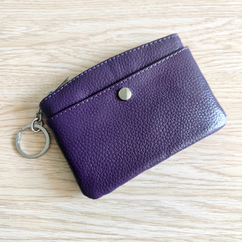 零钱包头层牛皮短款钥匙包真皮卡包小钱包厂家批发