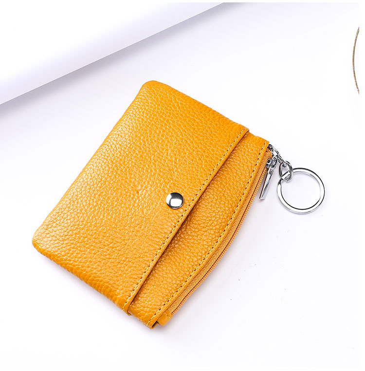 零钱包头层牛皮短款钥匙包真皮卡包小钱包厂家批发