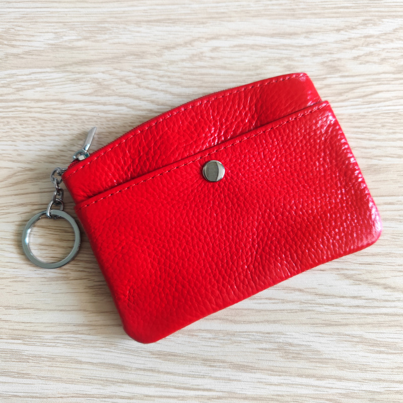 零钱包头层牛皮短款钥匙包真皮卡包小钱包厂家批发