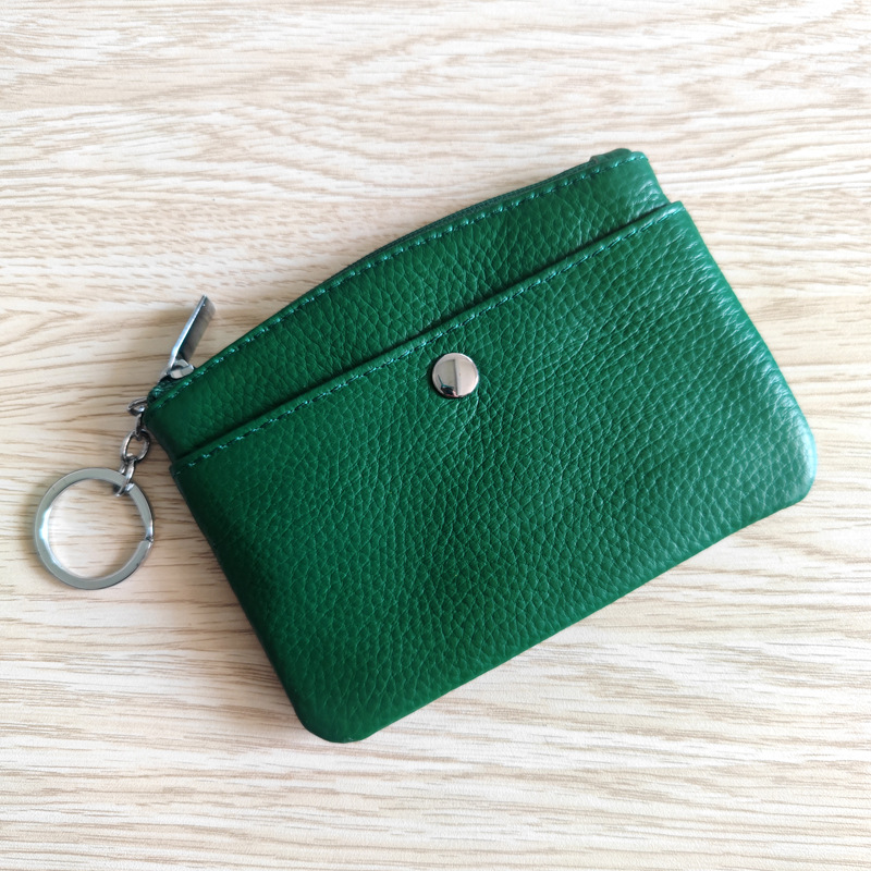 零钱包头层牛皮短款钥匙包真皮卡包小钱包厂家批发