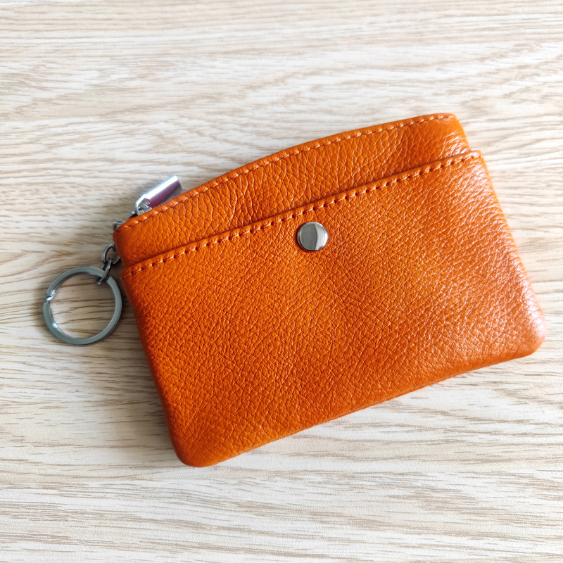 零钱包头层牛皮短款钥匙包真皮卡包小钱包厂家批发