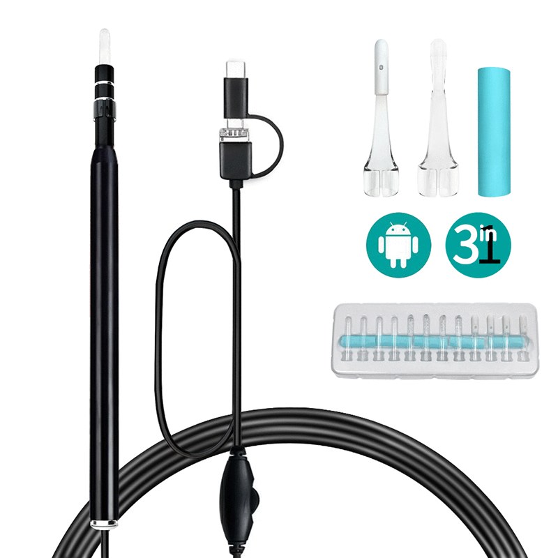 促销 6国语言 耳勺神器 可视 吸耳5.5mm可视耳勺内窥镜