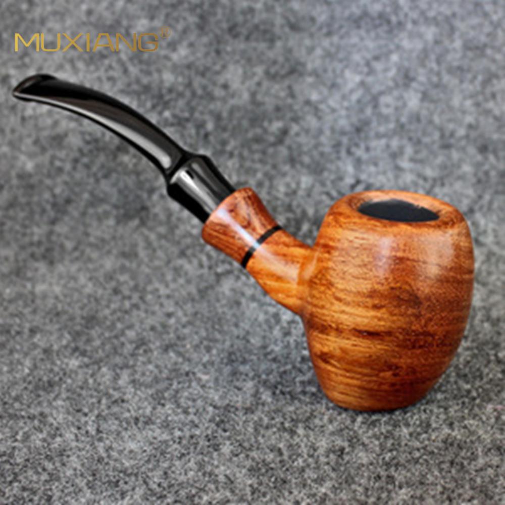 木香木制烟斗花梨木烟斗男士烟具活性炭滤芯木质烟斗厂家