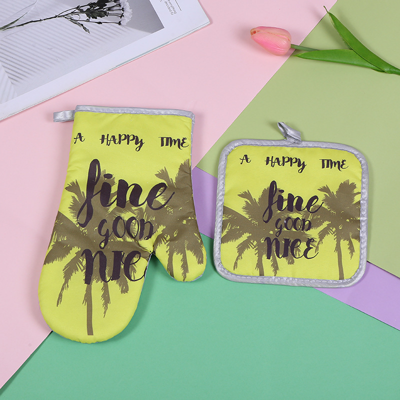 微波炉手套垫子两件套创意防烫防热手套垫子烘焙工具