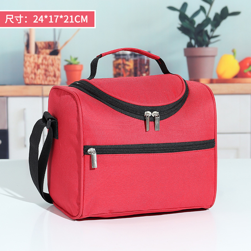 加厚防水加大容量单肩斜挎保温饭盒包厂家直供