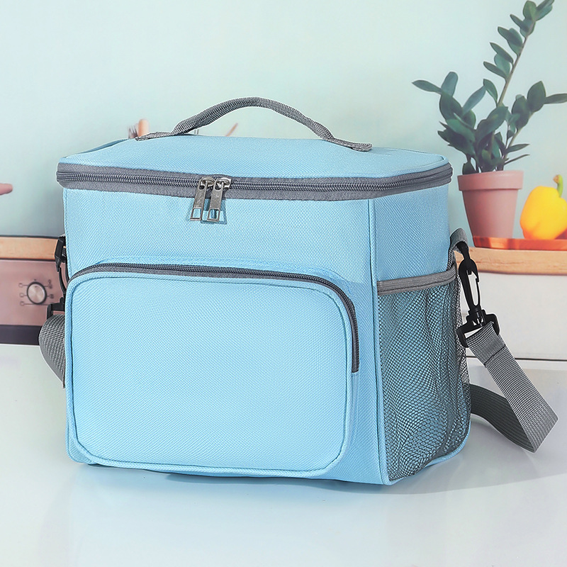 加厚防水加大容量单肩斜挎保温饭盒包厂家直供