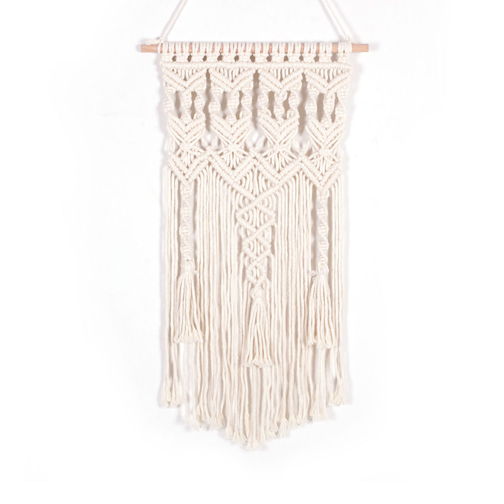 北欧风编织挂毯div 手工艺棉绳装饰挂件简约民宿壁毯货源