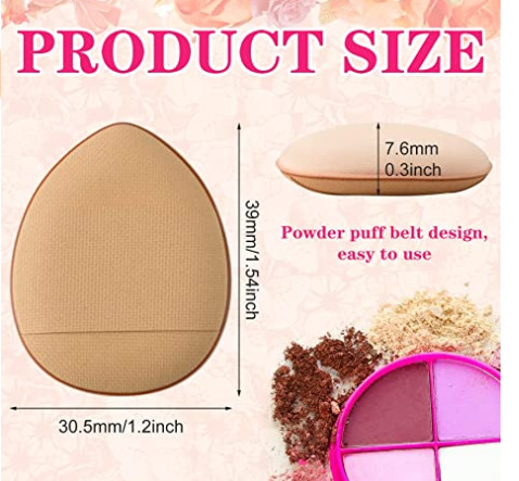 热卖手指粉扑拇指气垫mini遮瑕粉底扑指尖迷你水滴干湿两用