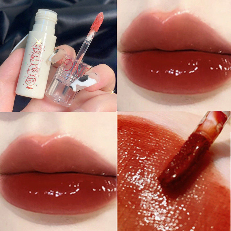 MENGXIDUO镜面水光唇釉持久奶茶色学生口红唇釉批发正品