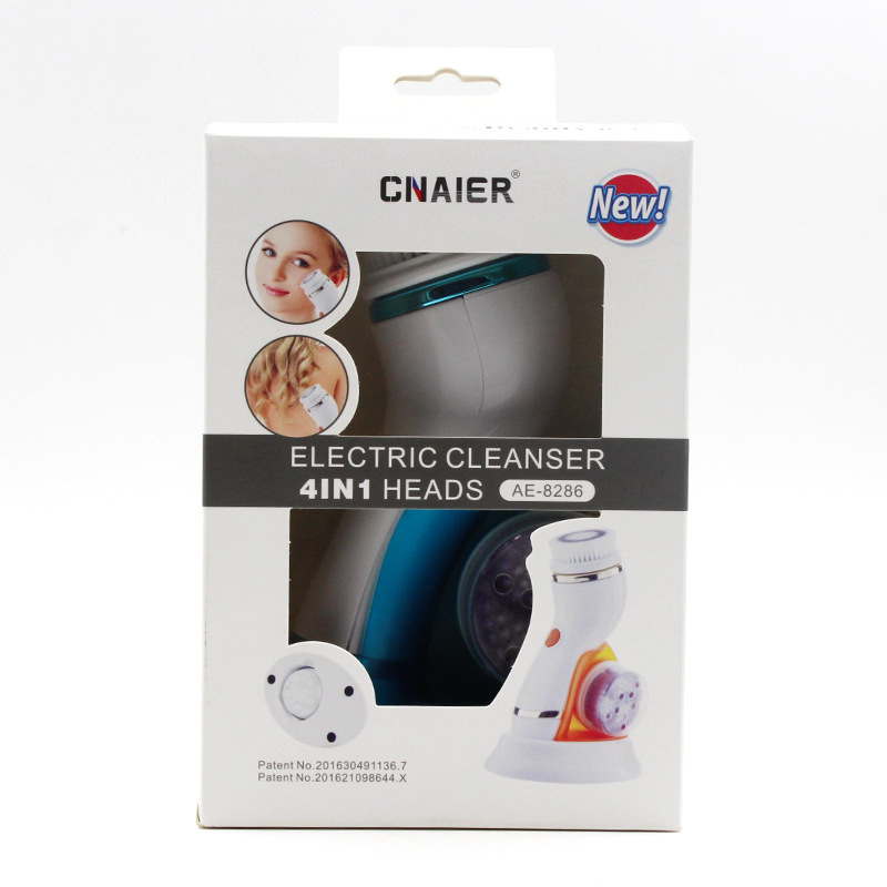 厂家直销代发艾尔洁面仪四合一硅胶电动洗脸仪面部毛孔清洁器