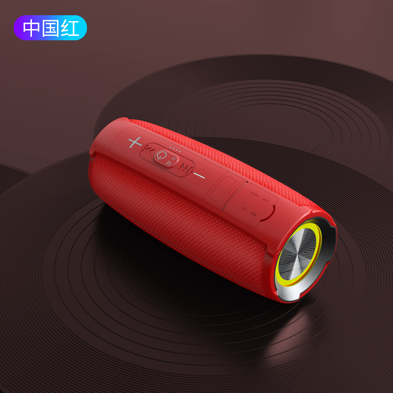 W2无线蓝牙音箱 户外防水带彩灯双喇叭低音炮20w大功率