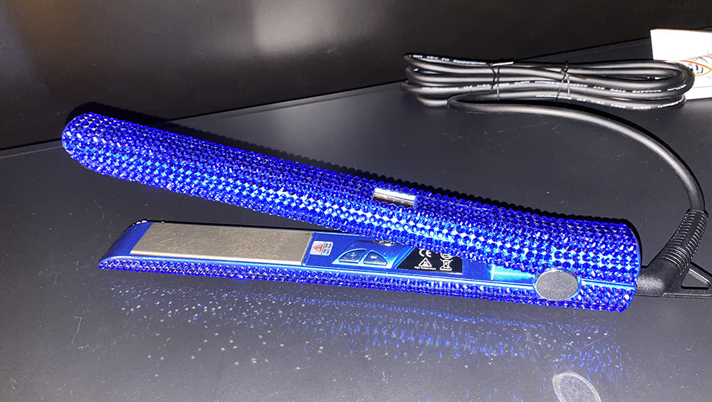 镶钻直发棒贴钻直发器粘钻直卷两用夹板机烫发器贴满钻石