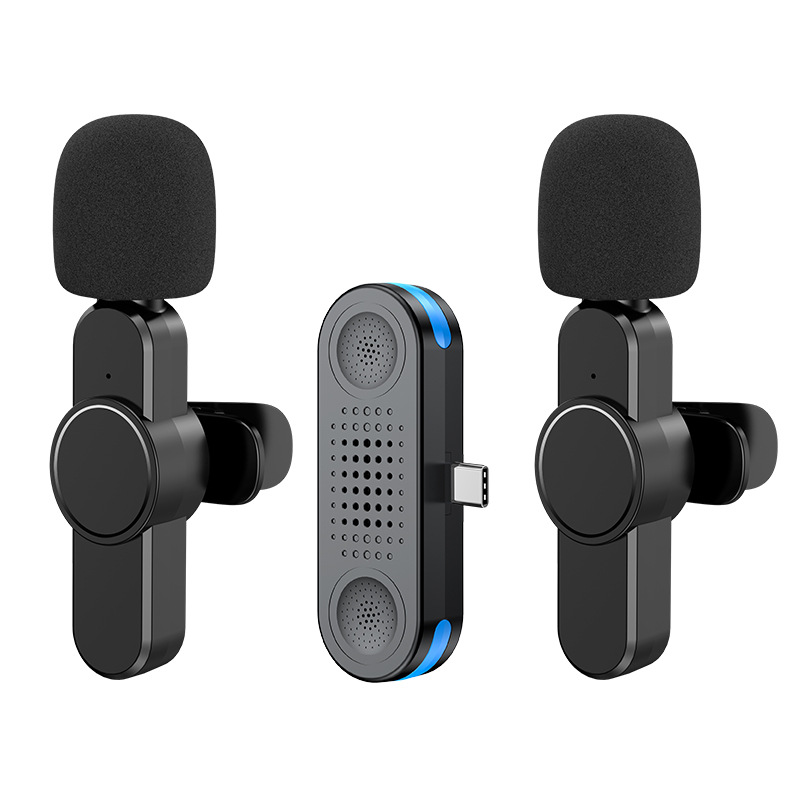 无线领夹麦克风自带音响2.4G迷你麦克风户外直播智能降噪