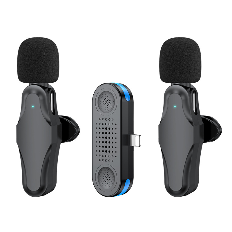 无线领夹麦克风自带音响2.4G迷你麦克风户外直播智能降噪