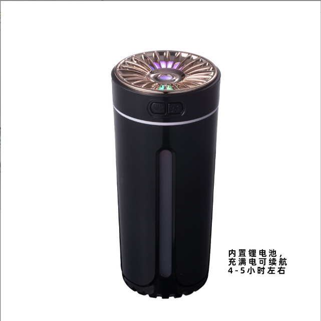 静音便携USB车载香薰加湿器 幻影杯七彩夜灯空气加湿器