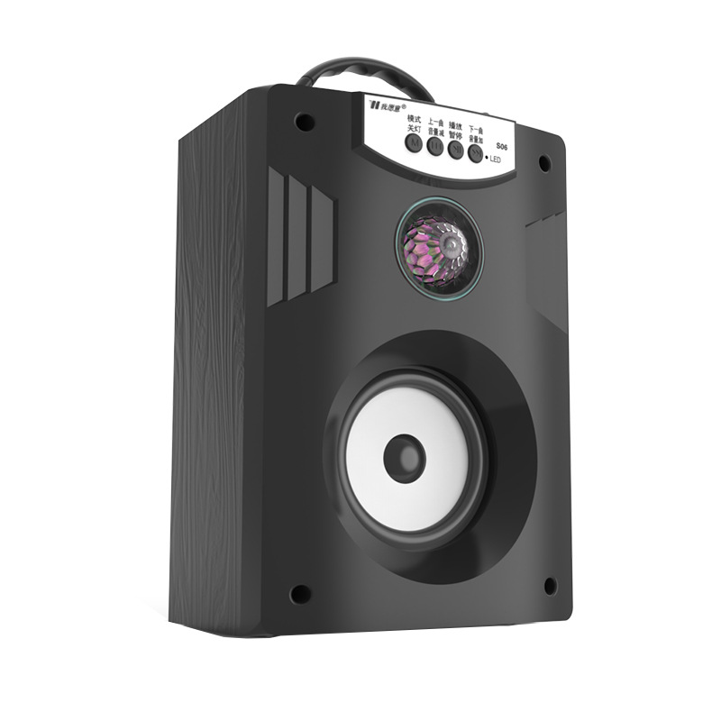 木质手提蓝牙音响带插卡U盘音质好广场舞音箱