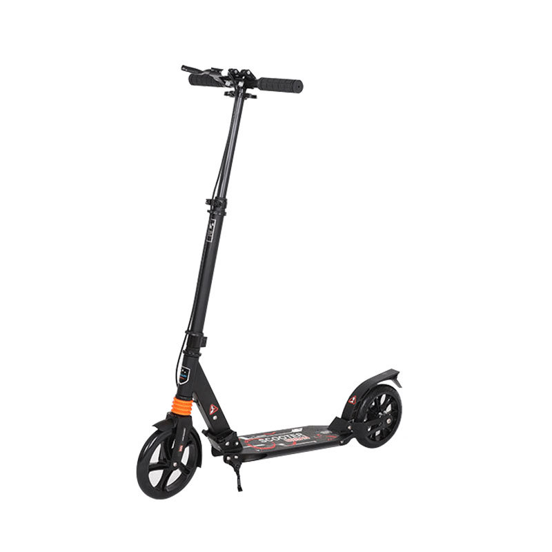 Adult scooter with disc brake, double shock absorption scooter, folding scooter, household scooter