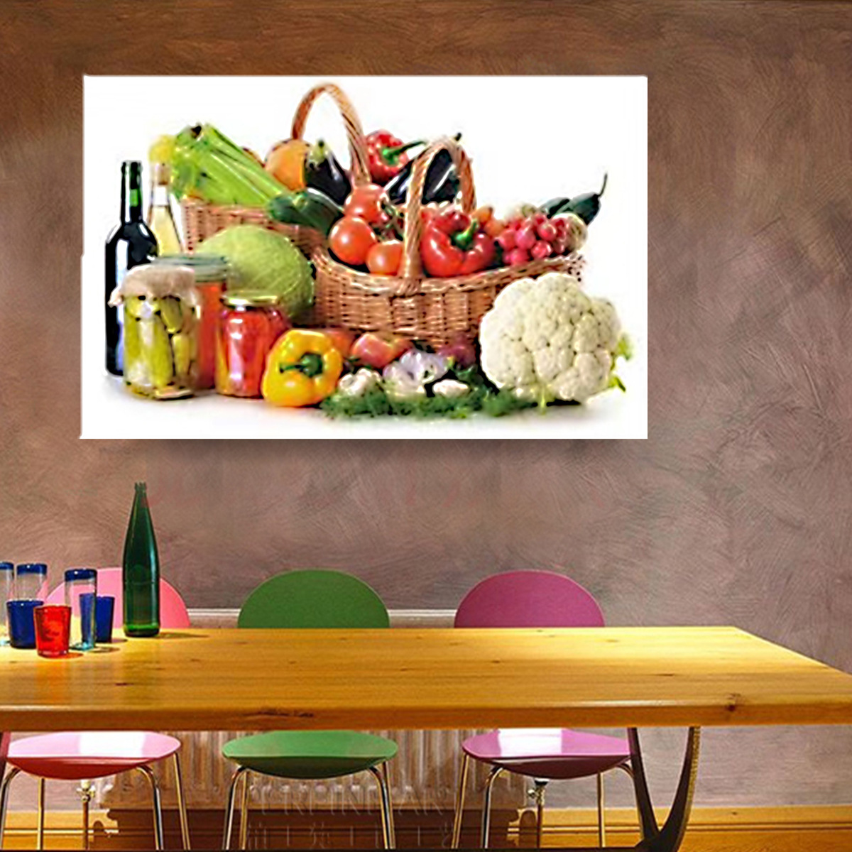 6psc自粘壁画自粘墙贴 厨房锡箔纸阻燃 防油贴自粘壁画墙贴纸批发