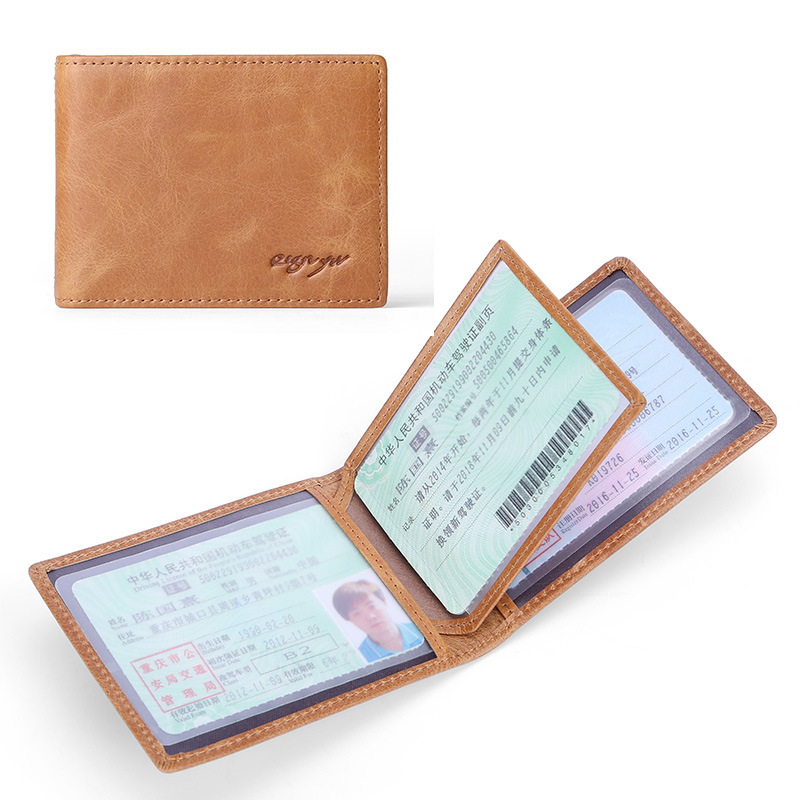 复古油蜡皮驾驶证皮套真皮行驶证件包牛皮驾照本超薄卡包证件夹