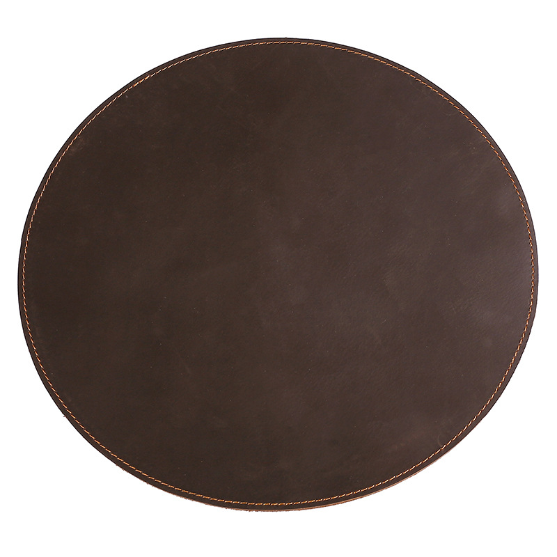 加厚疯马牛皮电脑桌垫耐刮耐磨真皮鼠标垫办公解压写字防水皮垫