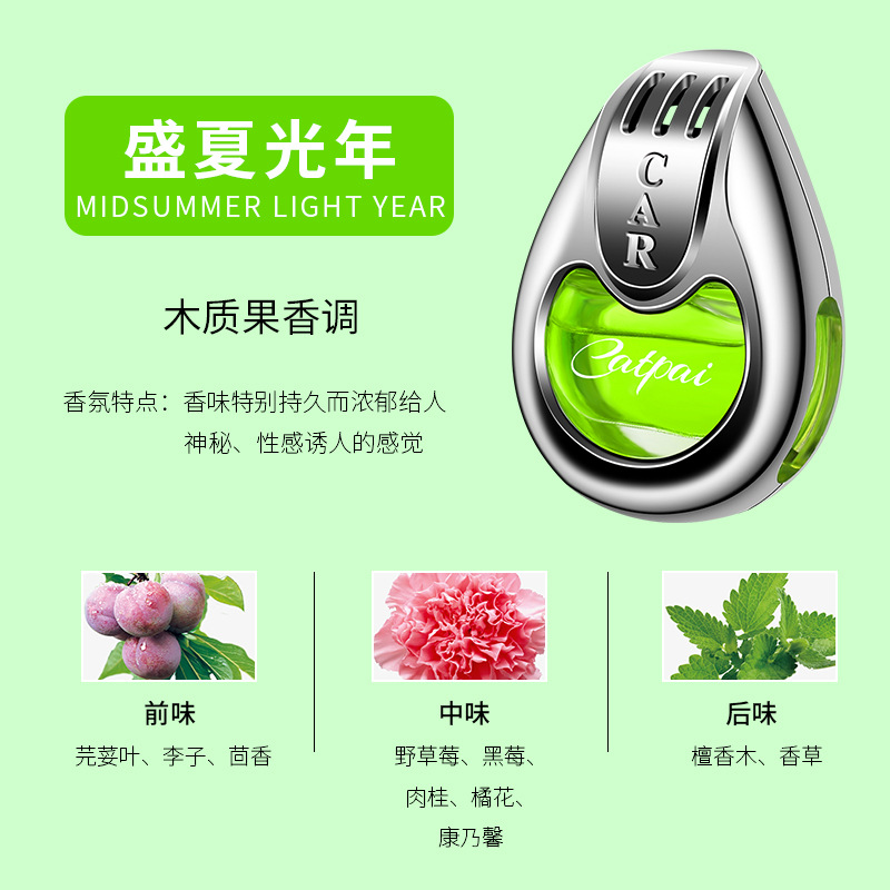 新款 车载香水 出风口香薰 汽车香氛装饰品 车内创意高档持久淡香