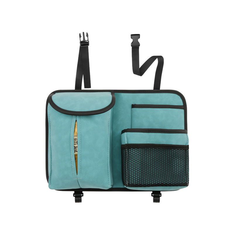 汽车椅背收纳袋挂袋车载椅背置物袋带挂钩翻毛皮抽纸盒车用纸巾盒