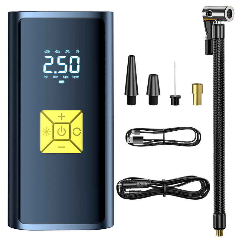 随途车载充气泵智能数显无线充气泵轮胎打气泵充气胎压检测充电宝