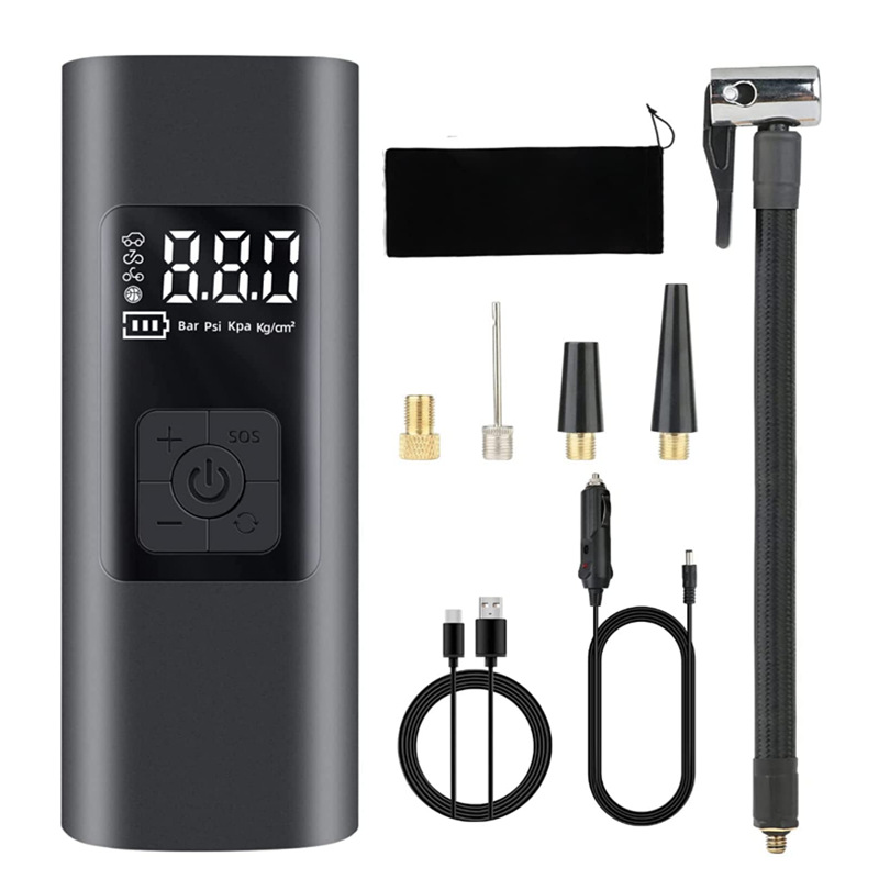 车载充气泵汽车轮胎打气泵无线数显打气筒车用充电无线自动充气泵