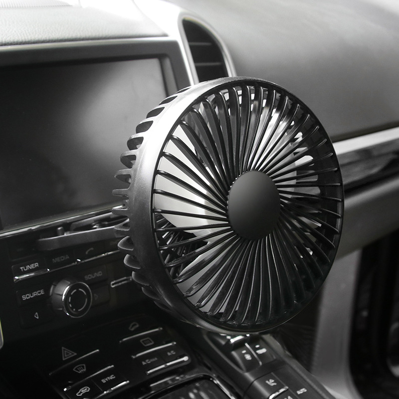 汽车风扇车载电风扇车用12V24v伏制冷卡车内USB挖机面包车大货车