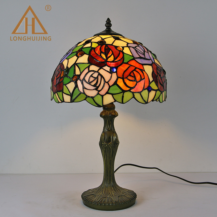 汇璟蒂凡尼跨境Tiffany台灯亚马逊新款欧式婚庆装饰 燈蒂芙尼灯具