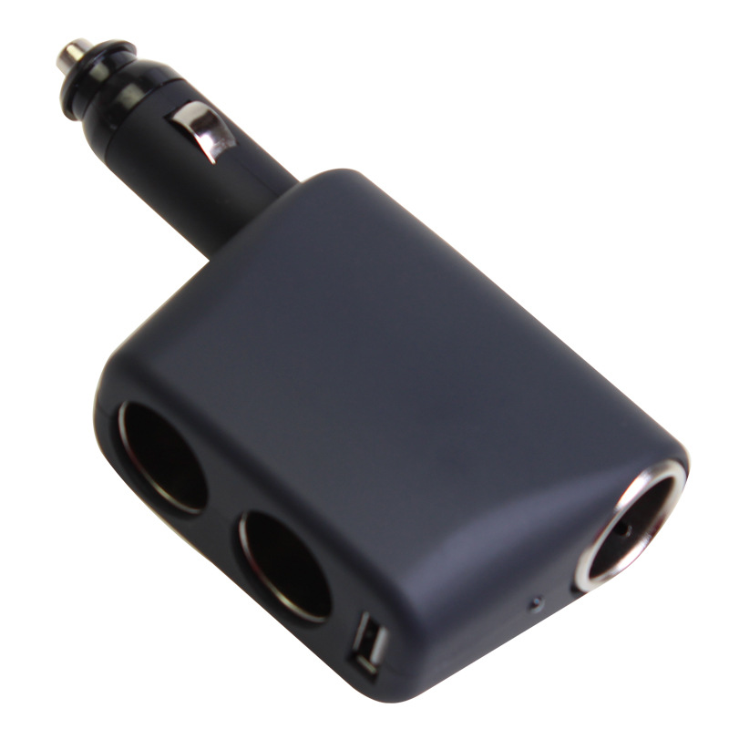 汽车点烟器插座一分三插座带USB接口车充 汽车用品  SD-1908