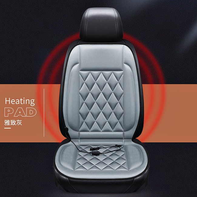 汽车加热坐垫冬季12V电加热坐垫车载座椅改装车用毛绒坐垫
