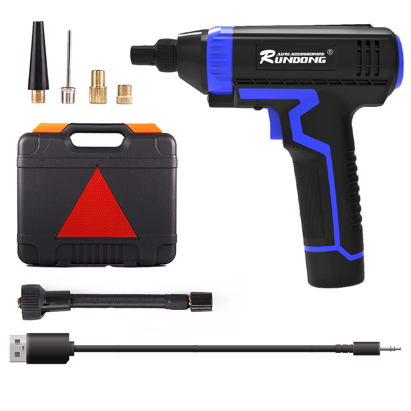 无线充电车载充气泵便携式多功能车用加气泵电动小轿车轮胎打气泵