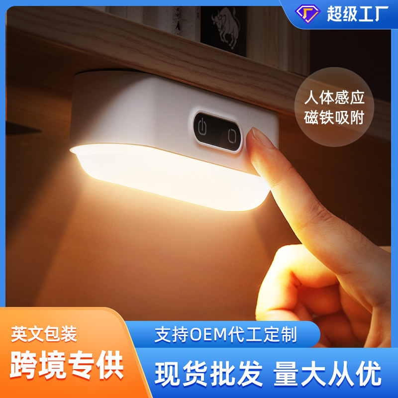跨境爆款新品人体智能感应灯LED小夜灯批发地摊灯卧室阅读床头灯