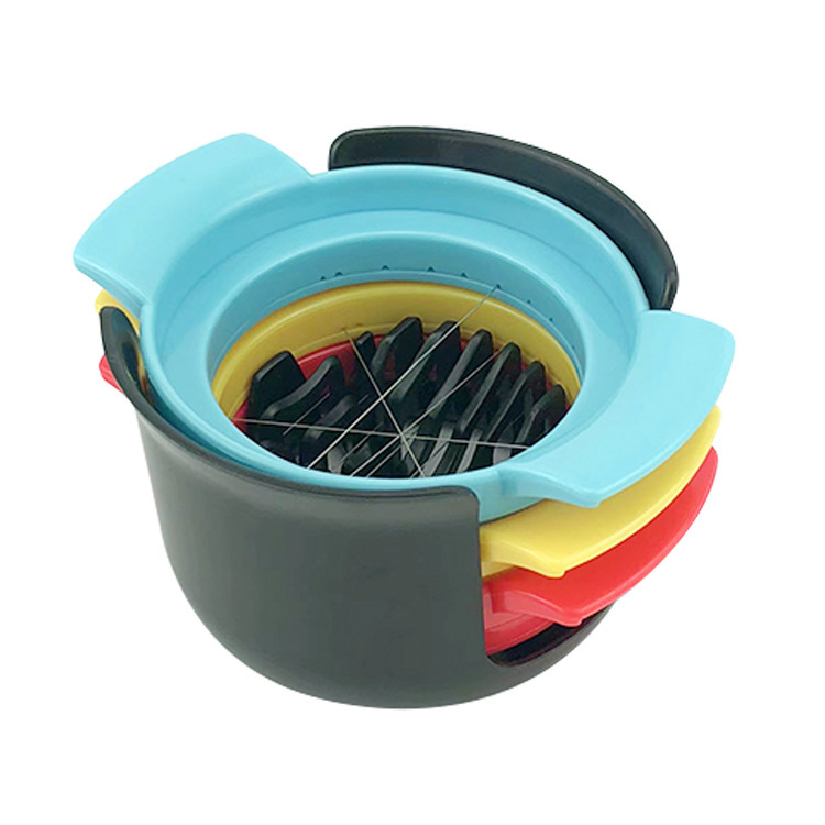 皮蛋切蛋器切片对半三合一松花蛋鸡蛋切割器多功能花式切皮蛋线