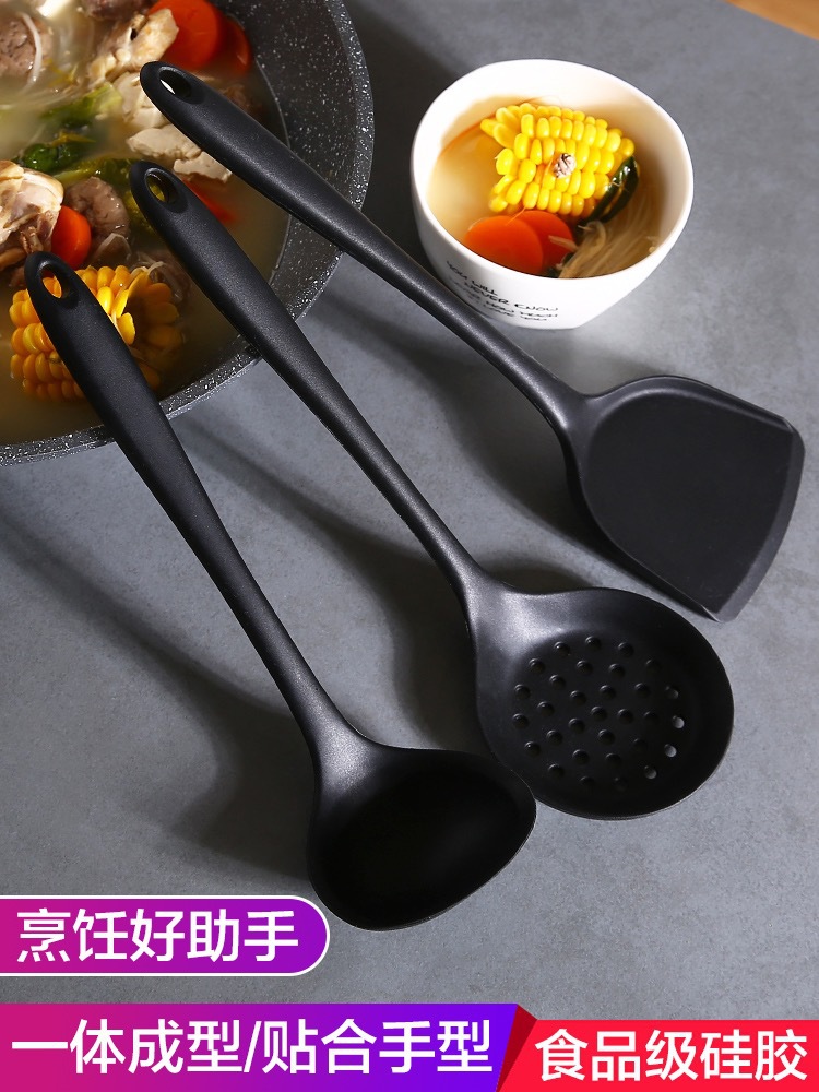 不粘锅专用硅胶锅铲耐高温家用炒菜铲子汤勺炒勺煎铲厨具套装