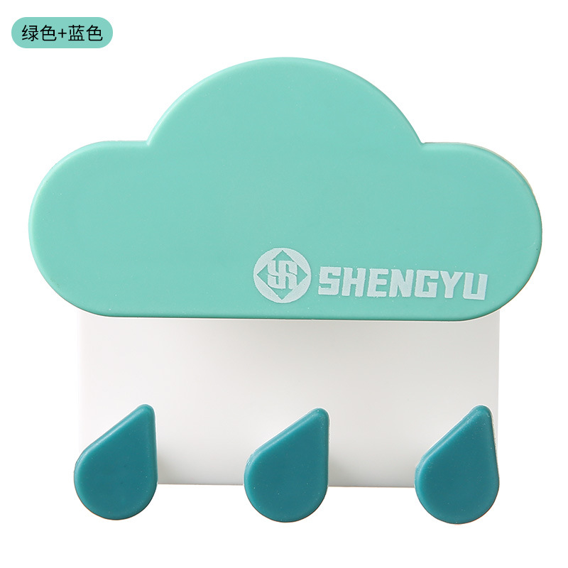 云朵挂钩免打孔强力粘贴陈总粘胶门后壁挂排钩卫生间墙壁厨房墙壁