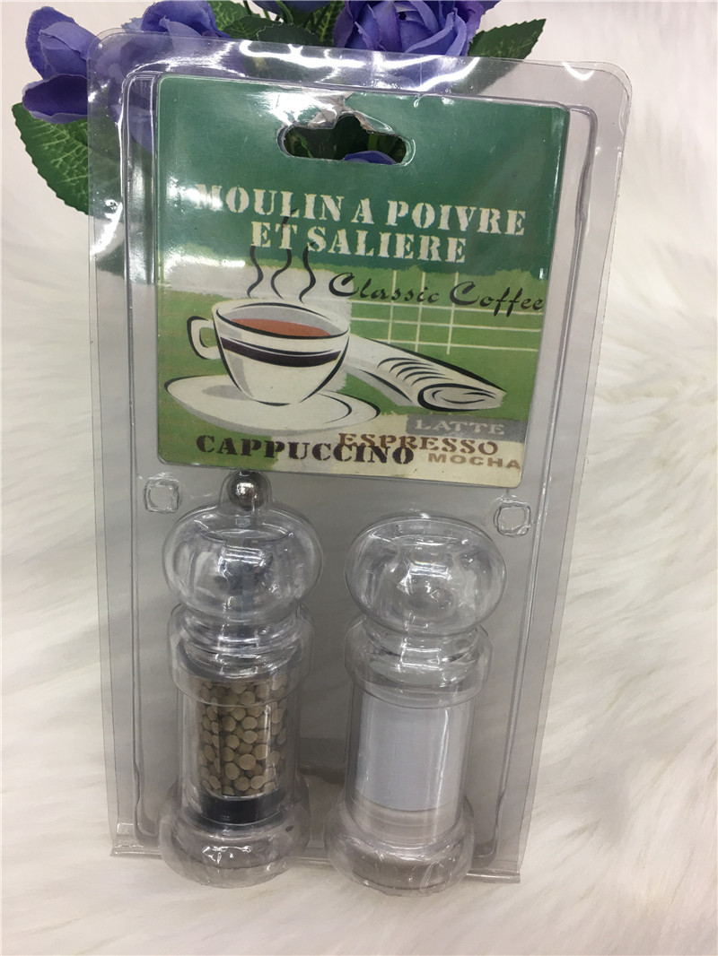 胡椒粒研磨器花椒粉瓶手动碾碎家用调味瓶罐子花椒研磨两件套