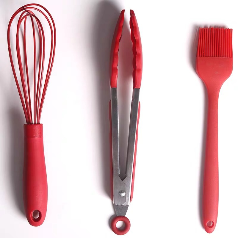 喜庆硅胶打蛋器家用鸡蛋搅拌器手动打奶油打发器蛋抽烘培工具套装