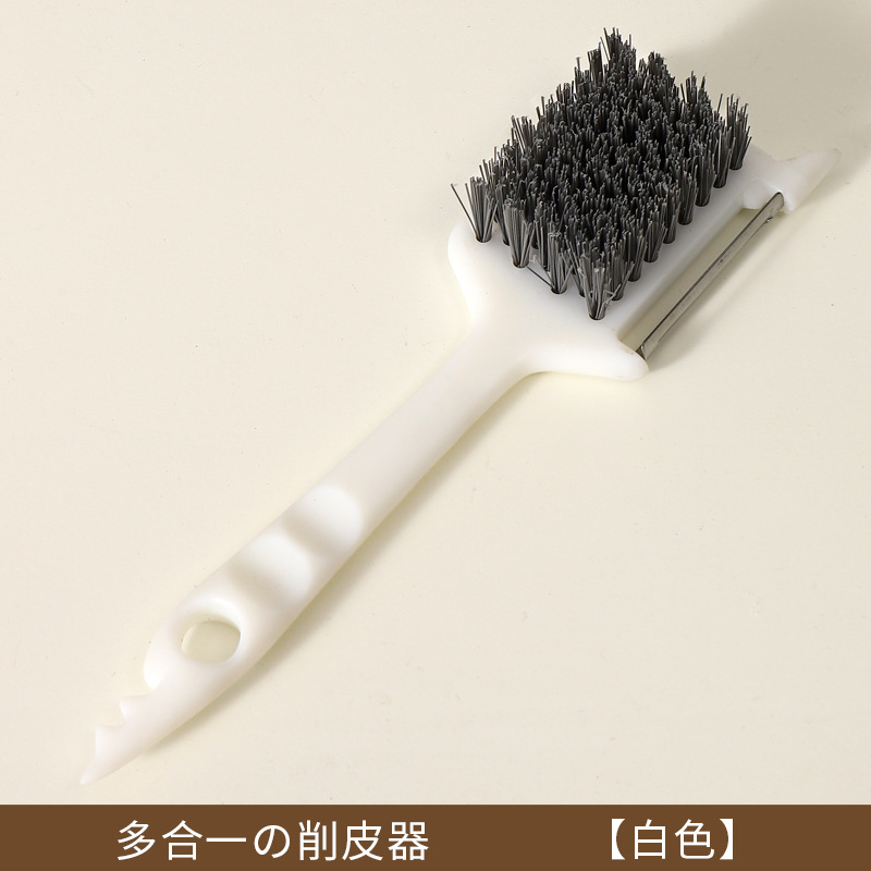 多功能水果刨带刷子厨房可挂式蔬菜清洁刷刨水果削皮器苹果削皮刀