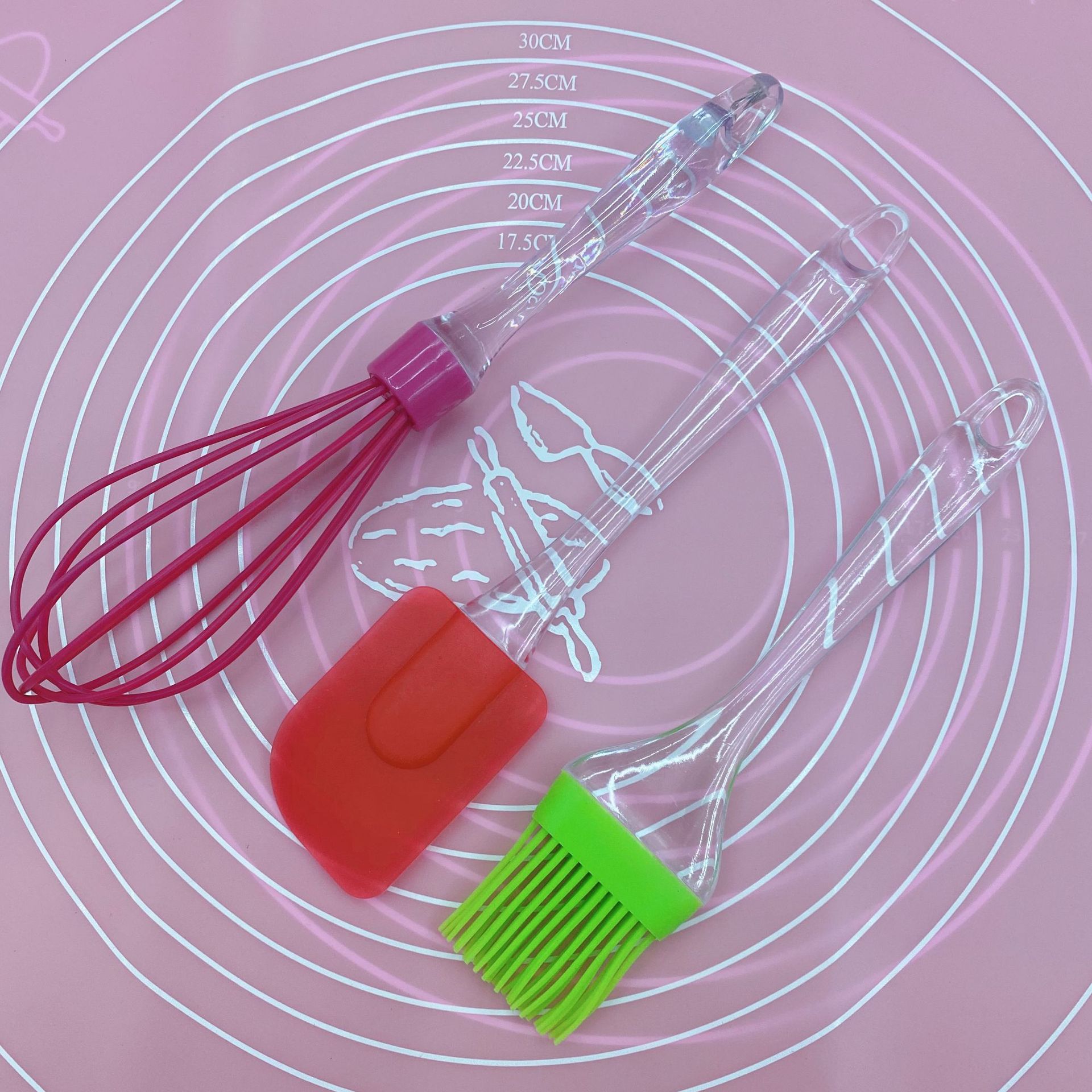 缕泰硅胶刮刀刷子打蛋器食品夹套装厨房烘焙工具烧烤夹奶油刮刷夹