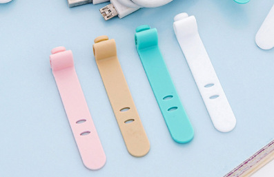 手动绑带防丢失耳机收纳软胶数据线困扎带理线器绕线器整理帮手