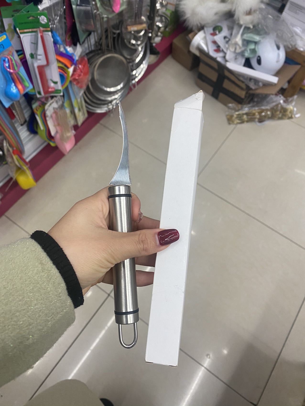 Stainless steel shrimp removal line knife shrimp peeler household kitchen tool fish intestines and fish belly cleaning shrimp removal line knife tool