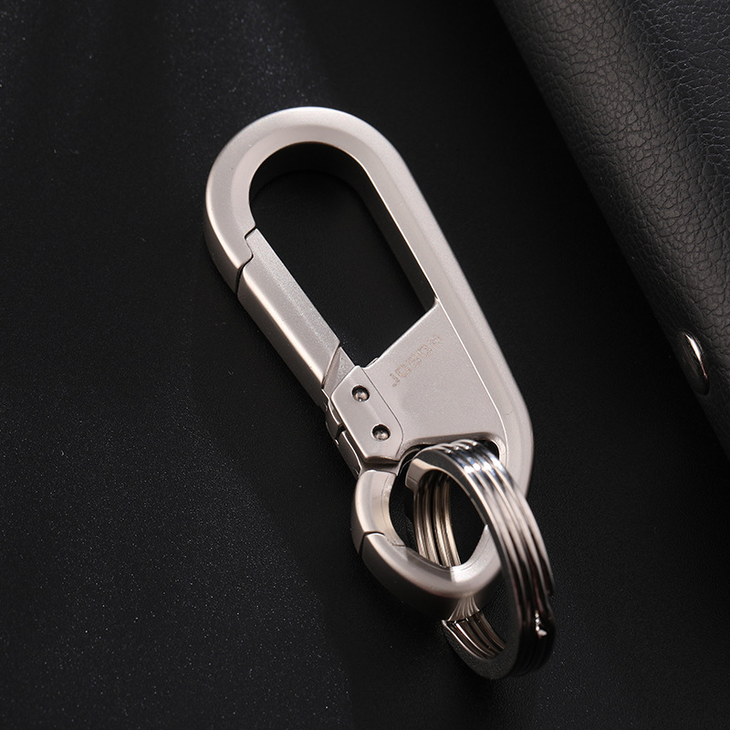 钥匙扣 高档男女腰挂式创意双环圈金属锌合金汽车锁匙扣