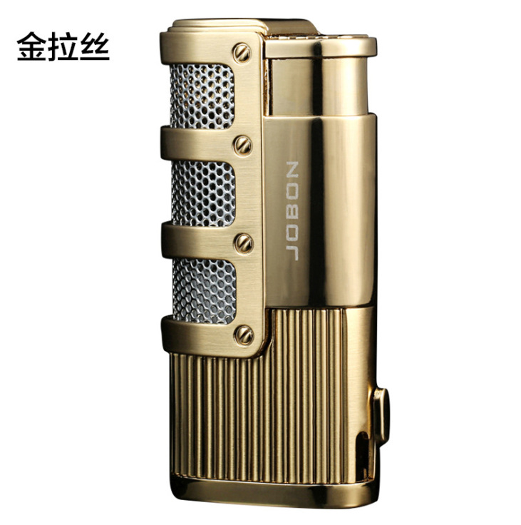三火直冲打火机 防风创意雪茄专用气体金属火机lighter