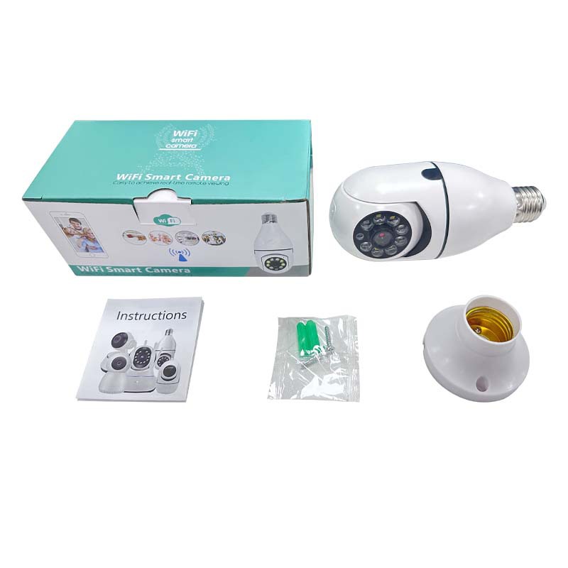 新型灯泡监控摄像头家用室内无线wifi远程智能高清夜视监控器工厂