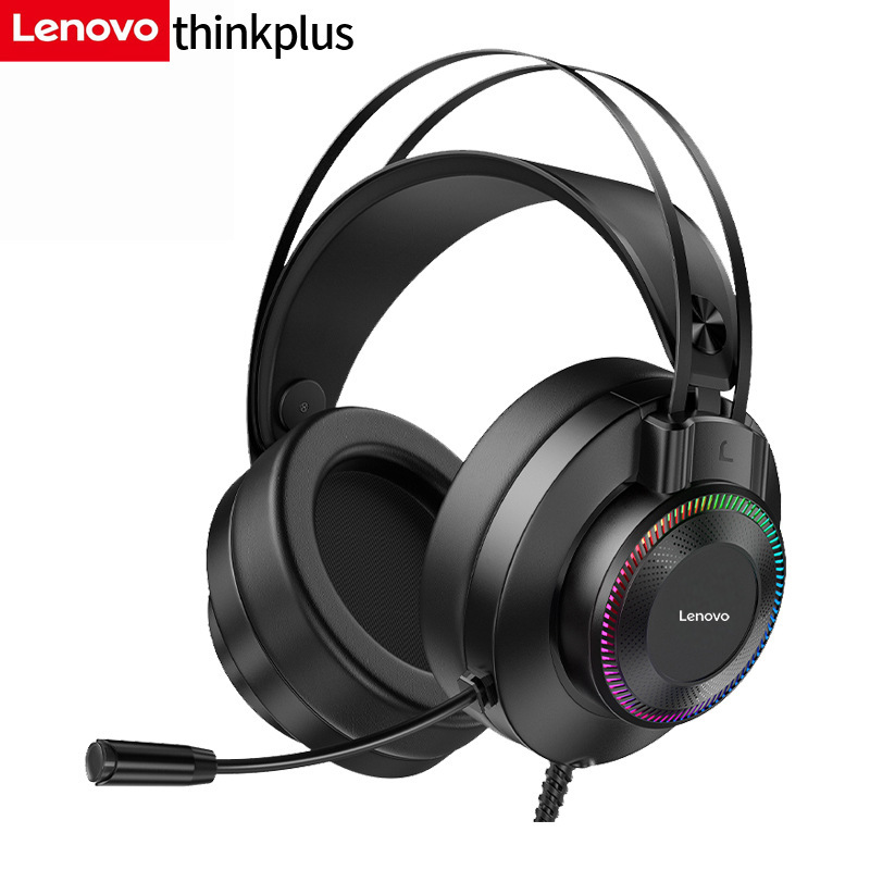 thinkplus G20 吃鸡电脑笔记本台式有线游戏发光头戴式usb7.1耳机