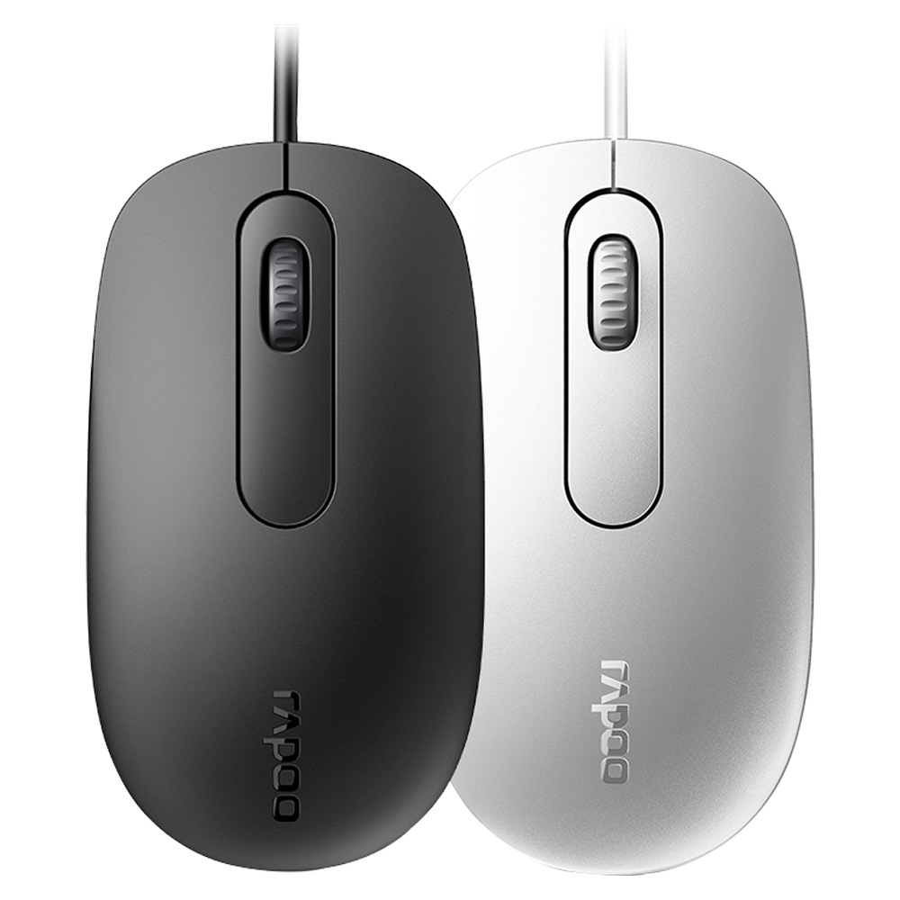 雷柏N200有线办公鼠标 USB笔记本台式电脑商务小巧便携有线鼠标