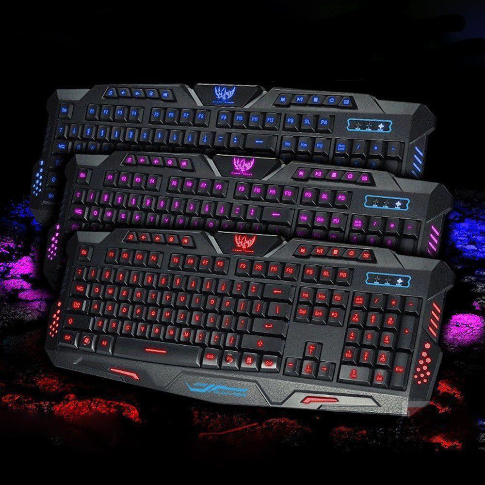 Metropolitan Square M200 Tri-color Backlit Keyboard Mechanical Touch Game Luminous Keyboard Quicksell Wish Cross Border